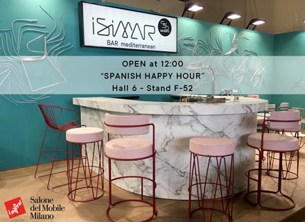 iSiMAR INVITATION – TODAY Open BAR Mediterranean – 12:00 Spanish Happy Hour at Salone del Mobile, Milano