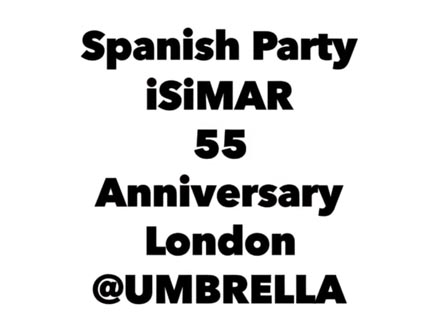 iSiMAR – 55th Anniversary Party events – London: Clerckenwell showroom, Umbrella